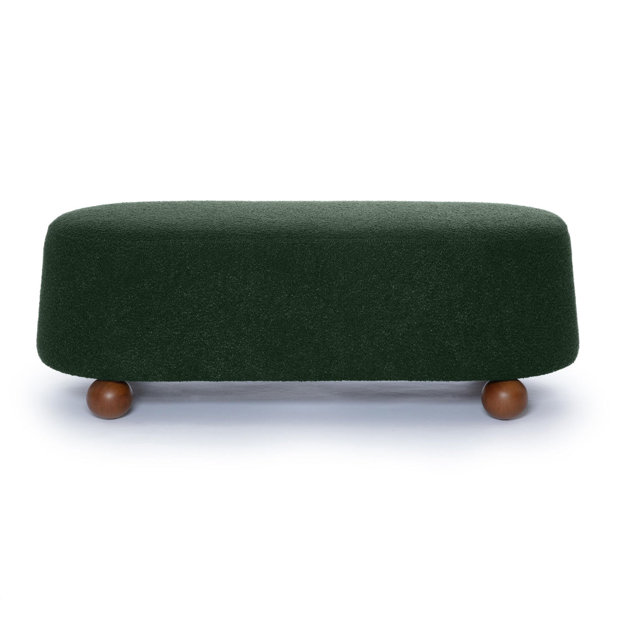Jaine - Boucle Large Ottoman - Forest Green