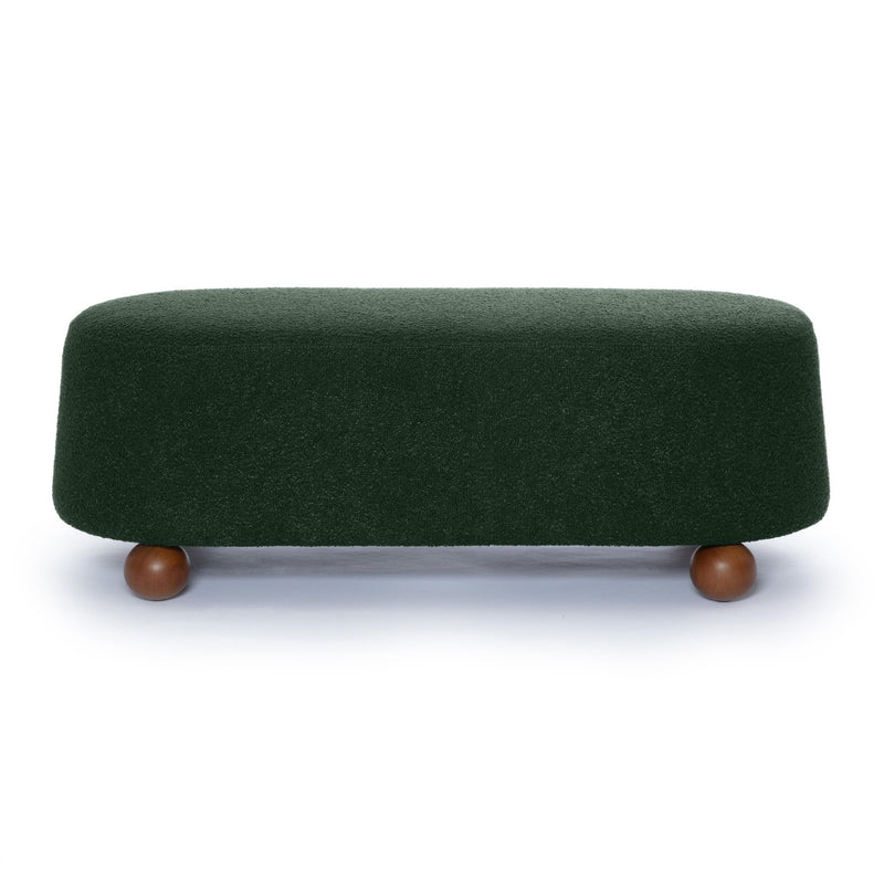 Jaine - Boucle Large Ottoman - Forest Green