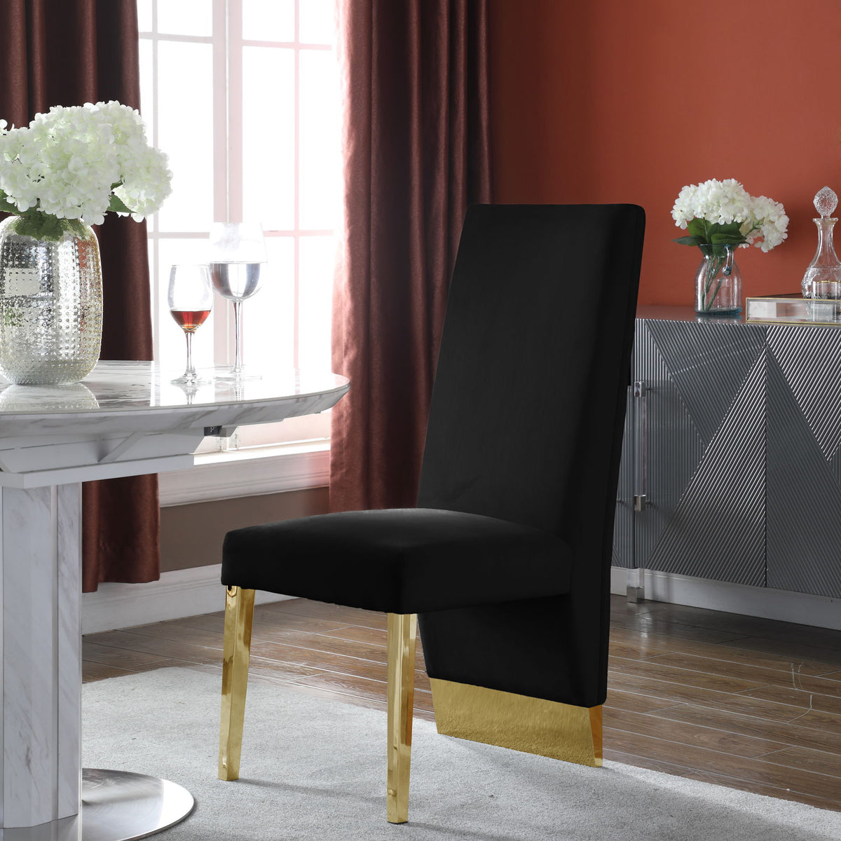 Porsha - Dining Chair with Gold Legs (Set of 2)