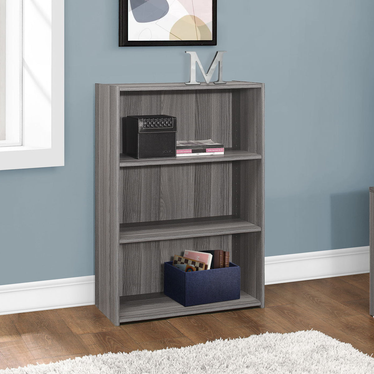 Bookshelf, Bookcase, 4 Tier, For Office, Transitional