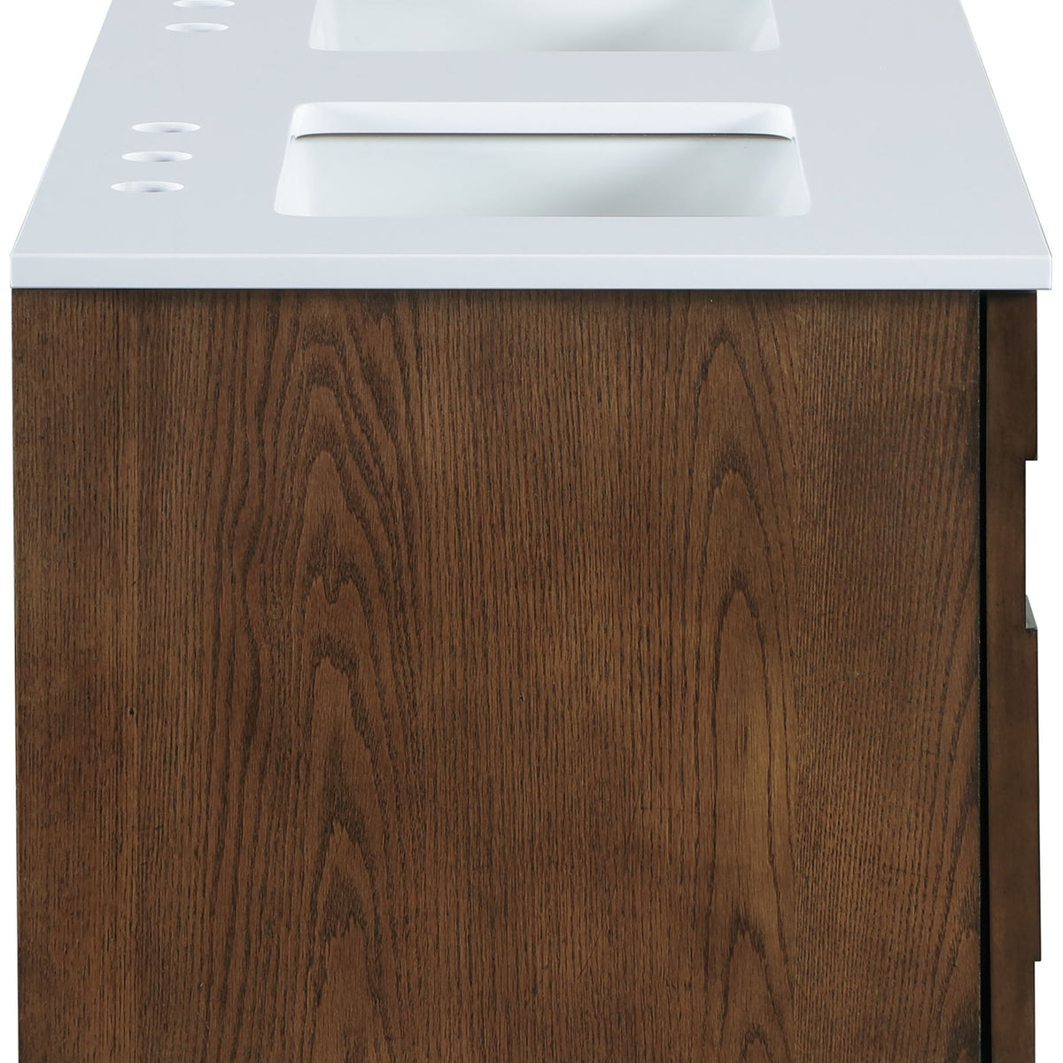 Leonardo - Engineered Stone And Solid Wood 24" Wall Mounted Bathroom Vanity