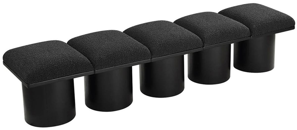 Pavilion - 5 Piece Modular Bench With Black Base
