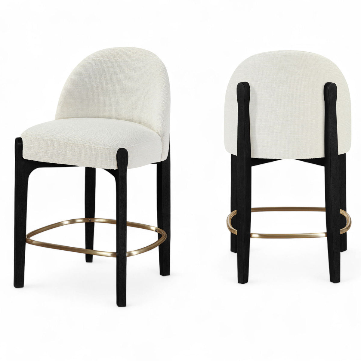 Torino - Counter Stool With Brushed Black Base