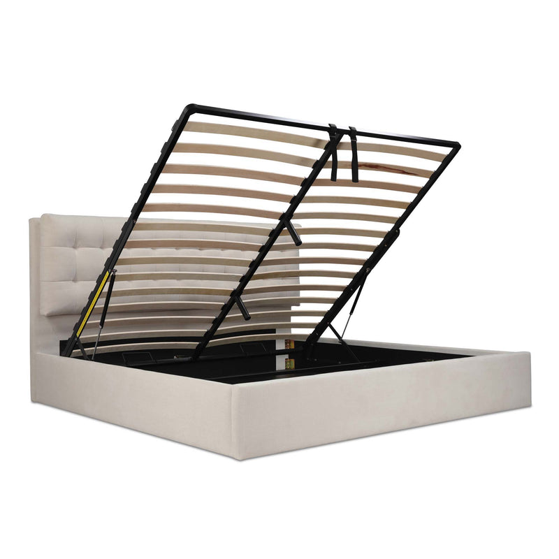 Sebastion - Queen Storage Bed - Cream