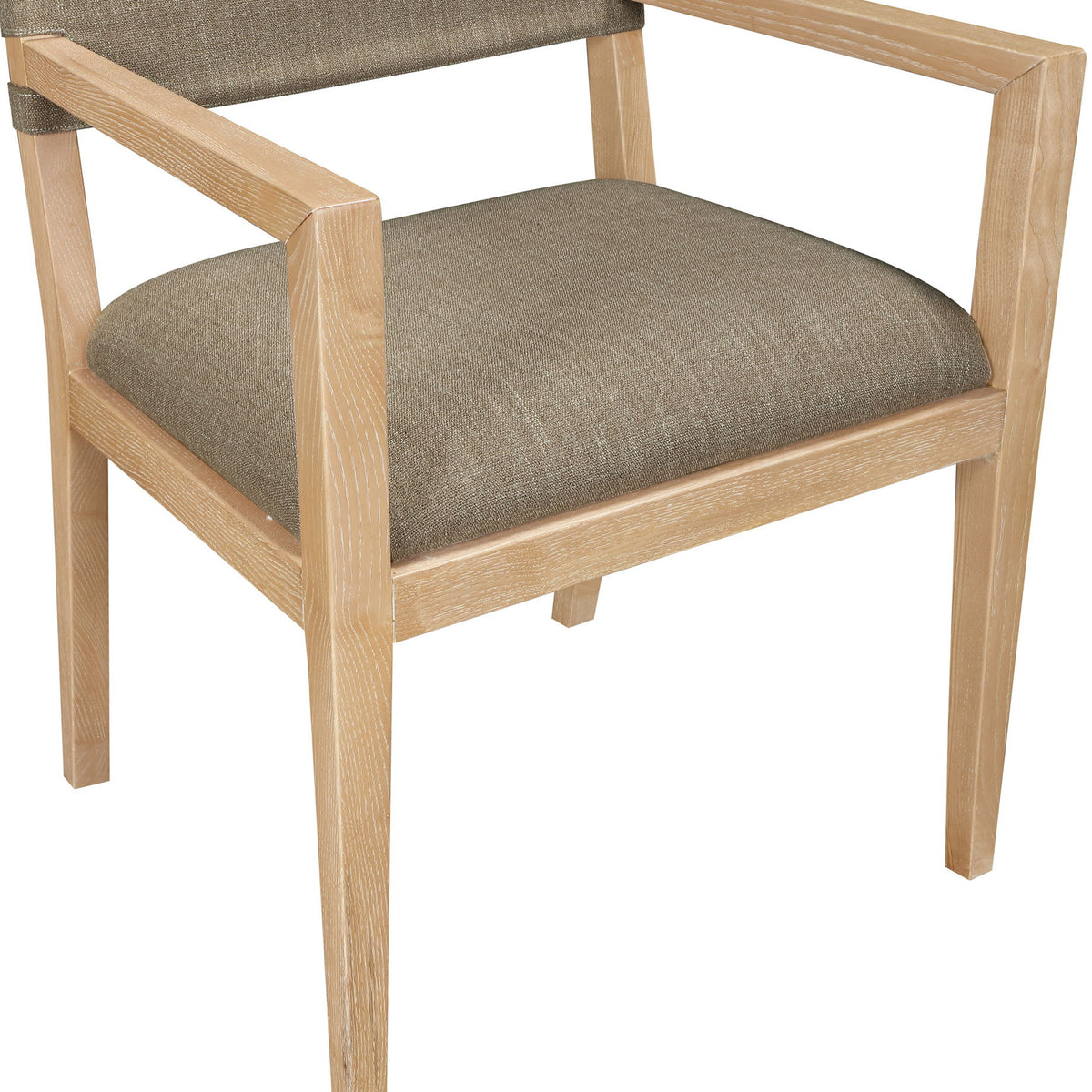 Avon - Linen Textured Performance Fabric Upholstered Dining Arm Chair