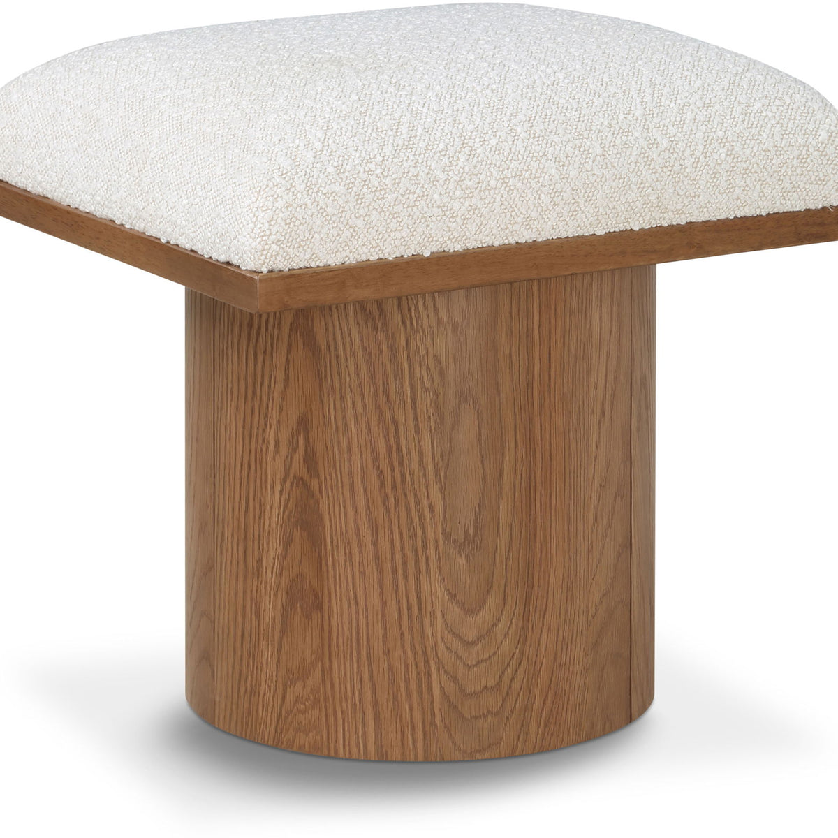 Pavilion - Bench Ottoman With Brown Base - Cream