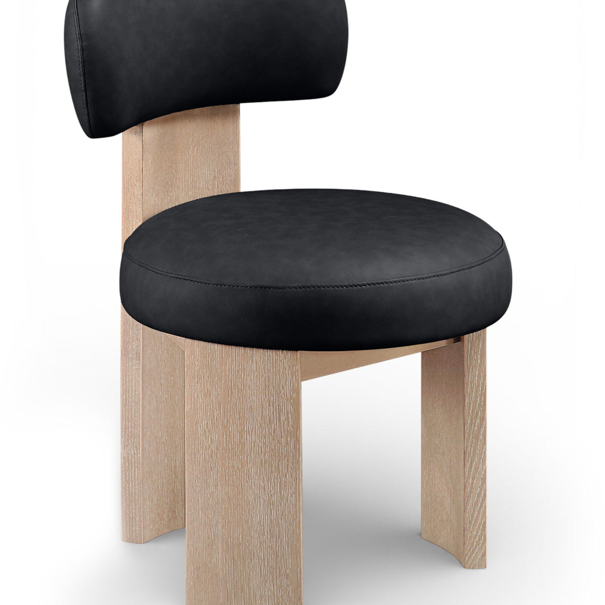 Atelier - Vegan Leather Upholstered Dining Chair (Set of 2) - Painted Natural Frame