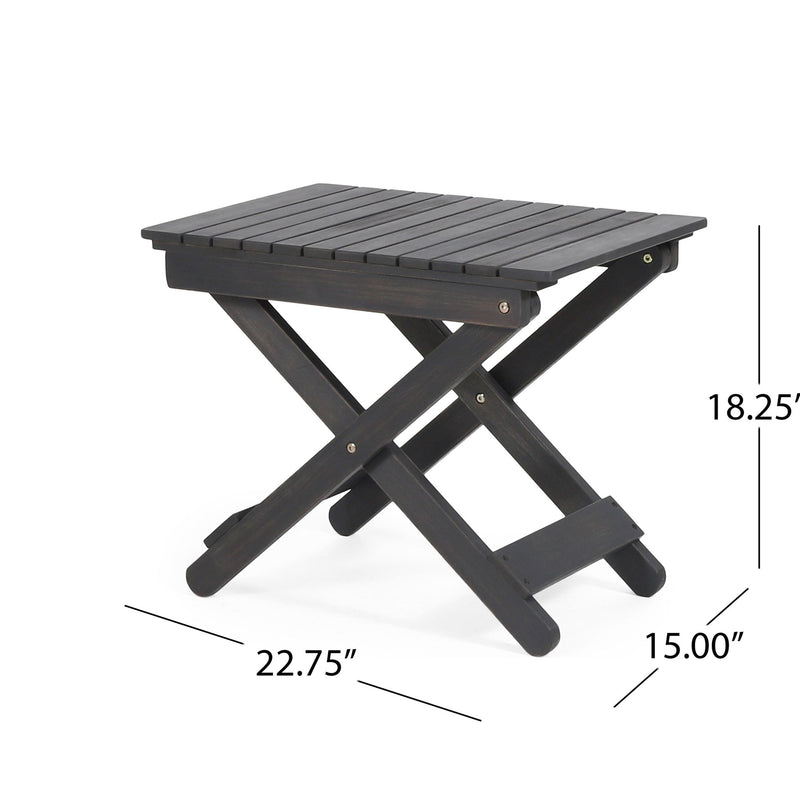 Outdoor Folding Wooden Side Table