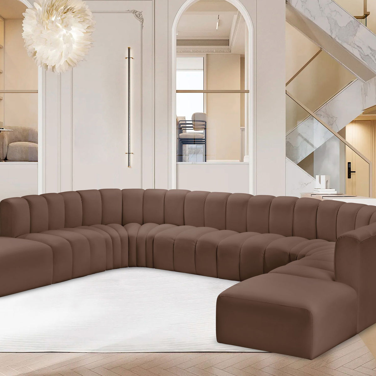 Arc - Faux Leather Modular Sectional