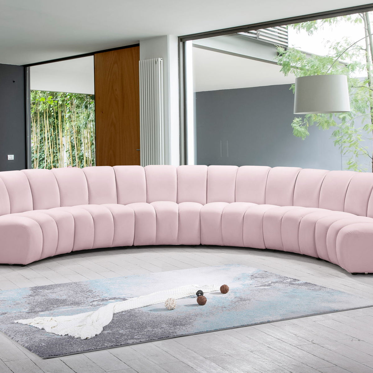 Infinity - 6 Piece Velvet Modular Sectional