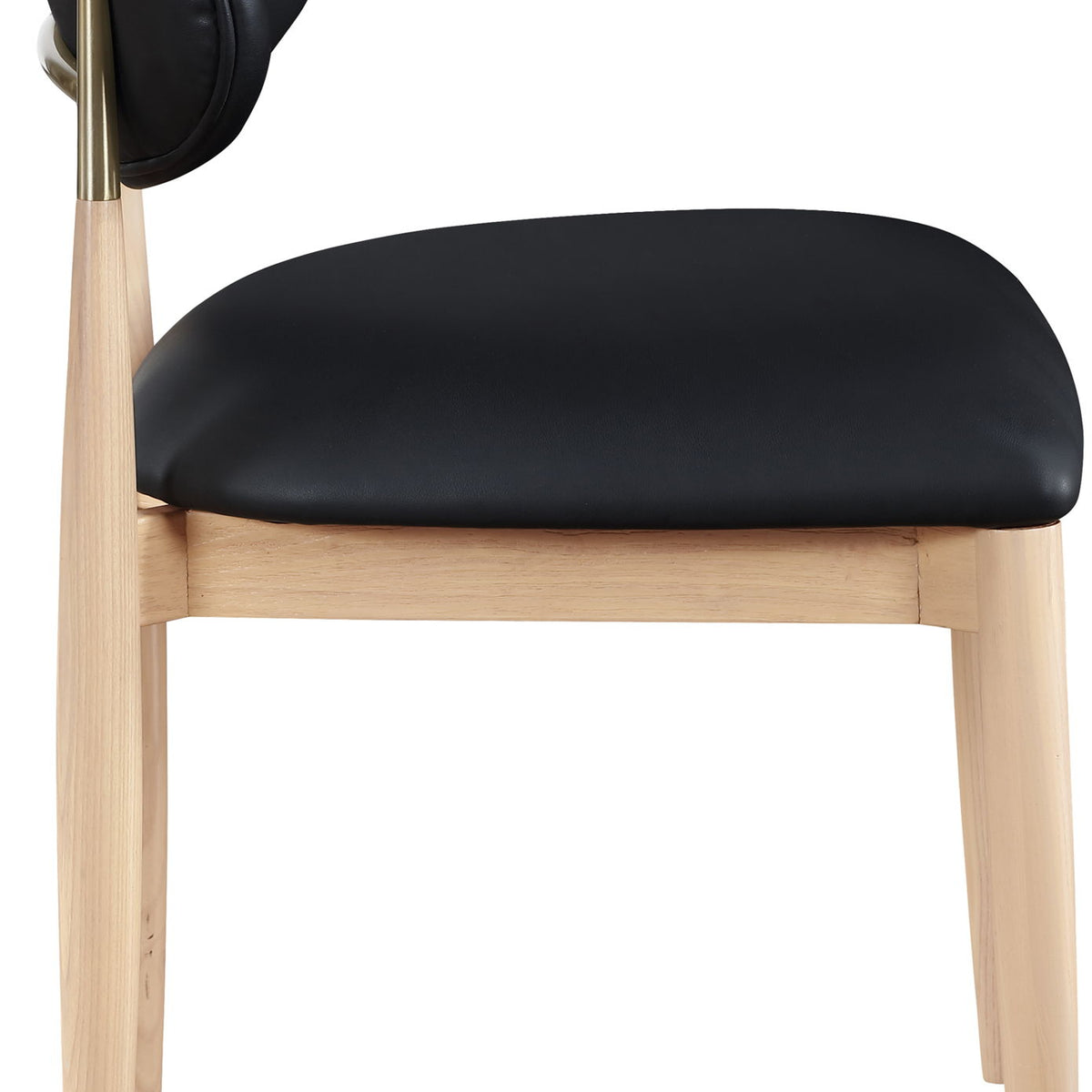 Riccio - Faux Leather Dining Side Chair (Set of 2) - Natural Frame