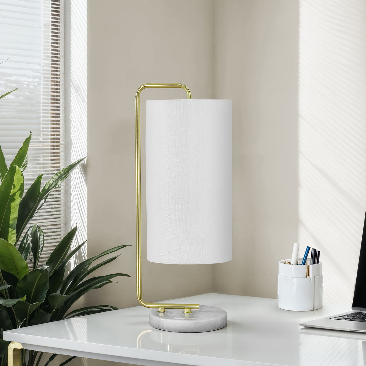 Lighting, Table Lamp, Marble, Contemporary - White
