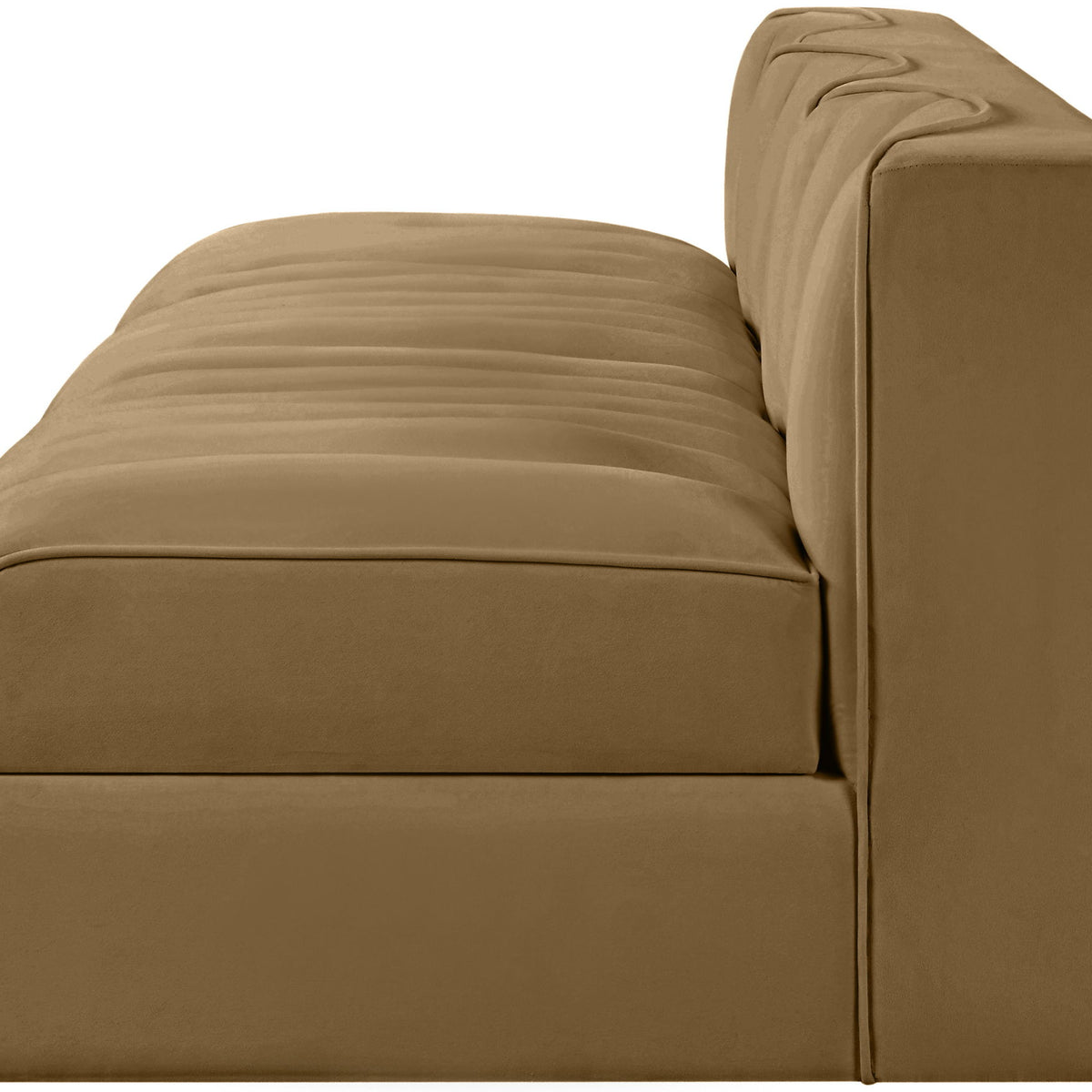 Rummi - Velvet Performance Fabric Upholstered 3 Piece Modular Armless Sofa