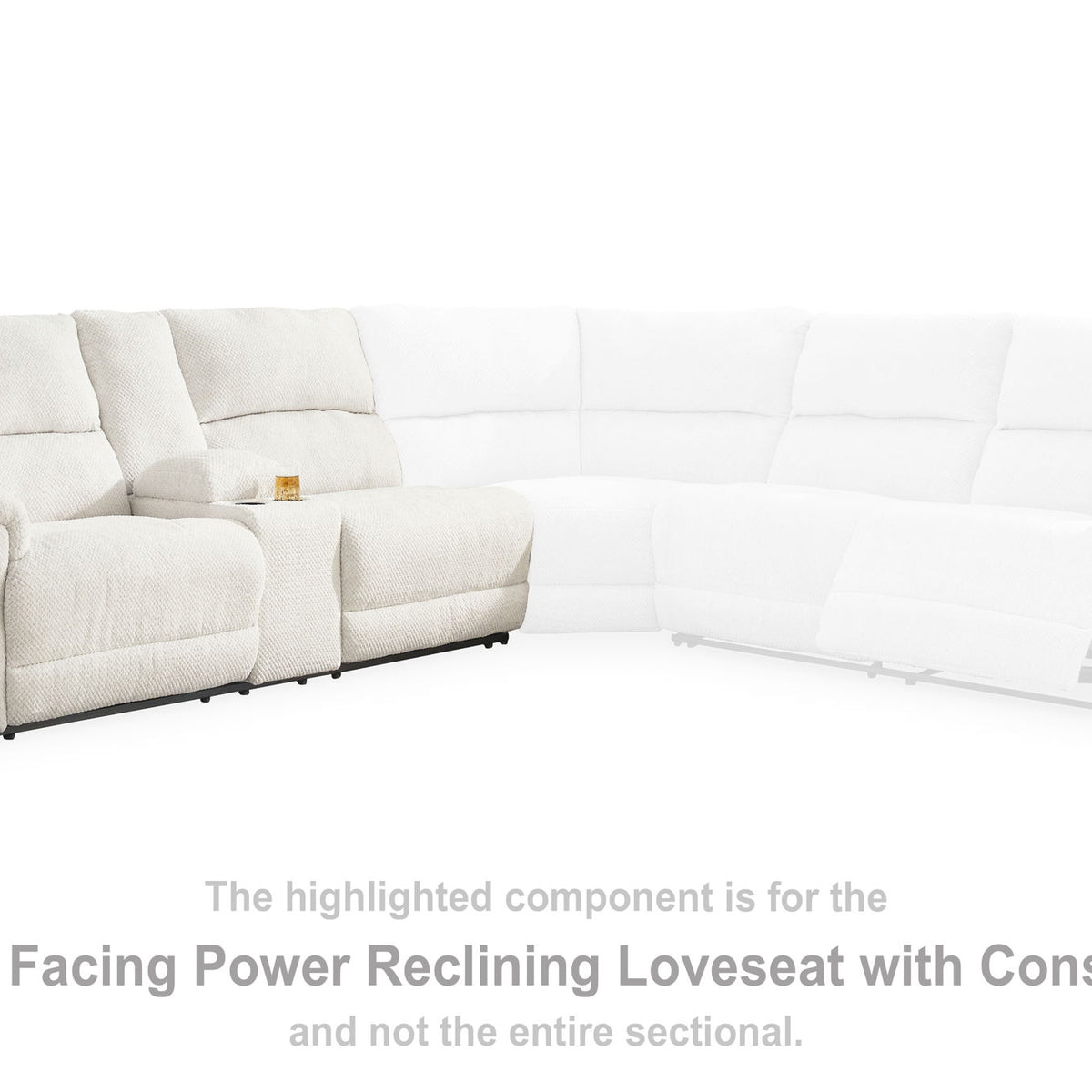 Keensburg - Laf Dbl Power Reclining Loveseat With Console - Linen