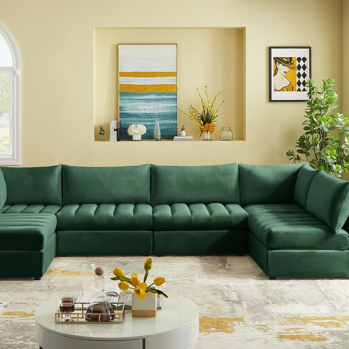 Jacob - Modular U-Shaped Sectional 6 Piece