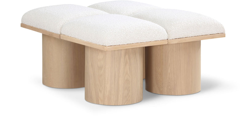 Pavilion - 4 Piece Modular Bench With Natural Base