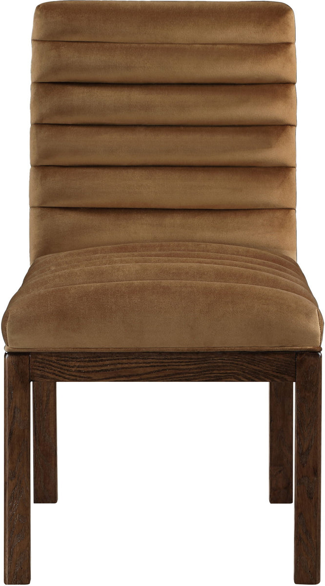 Evelyn - Dining Chair With Brown Legs - Saddle