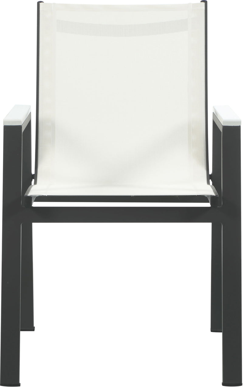Nizuc - Outdoor Patio Dining Arm Chair With Gray Frame (Set of 2)