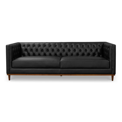 Fielder - Lether Sofa - Black