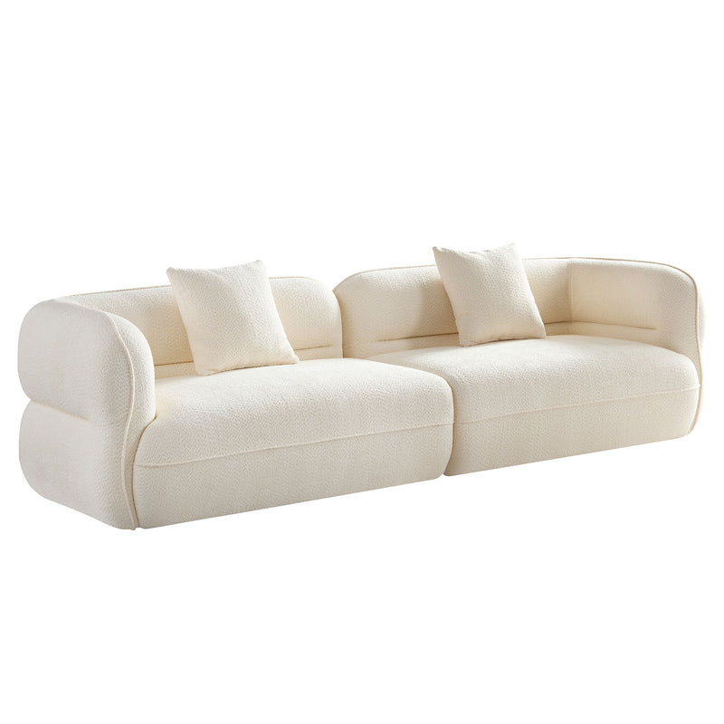 Sectional Sofa With Durable Fabric, Solid Wood Frame, And High Density Sponge Fill