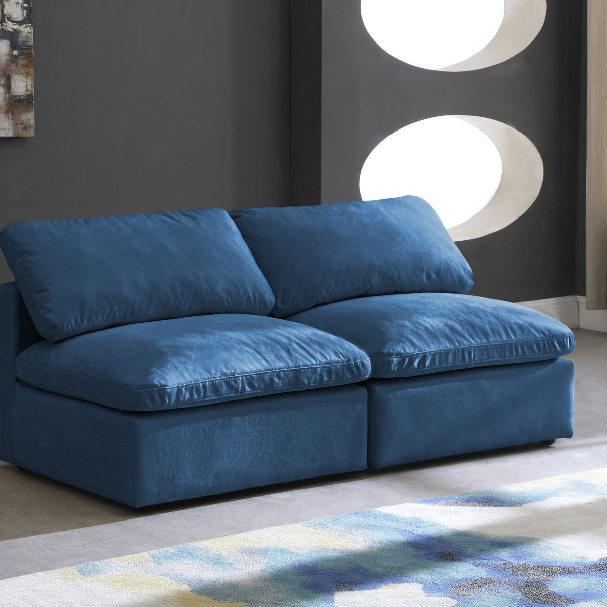 Plush - Modular Armless 2 Seat Sofa