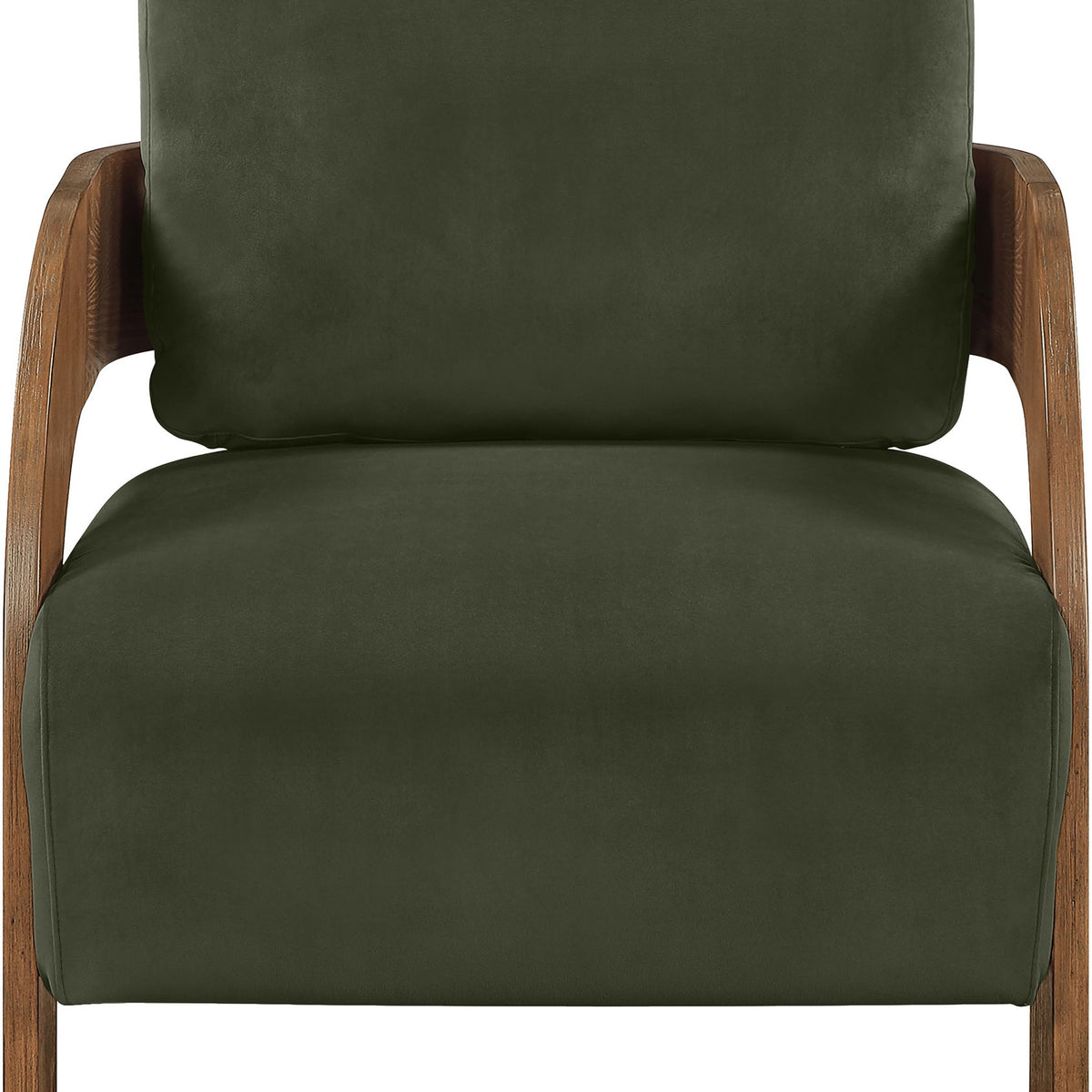 Cedra - Velvet Performance Fabric Upholstered Accent Chair - Brown Frame