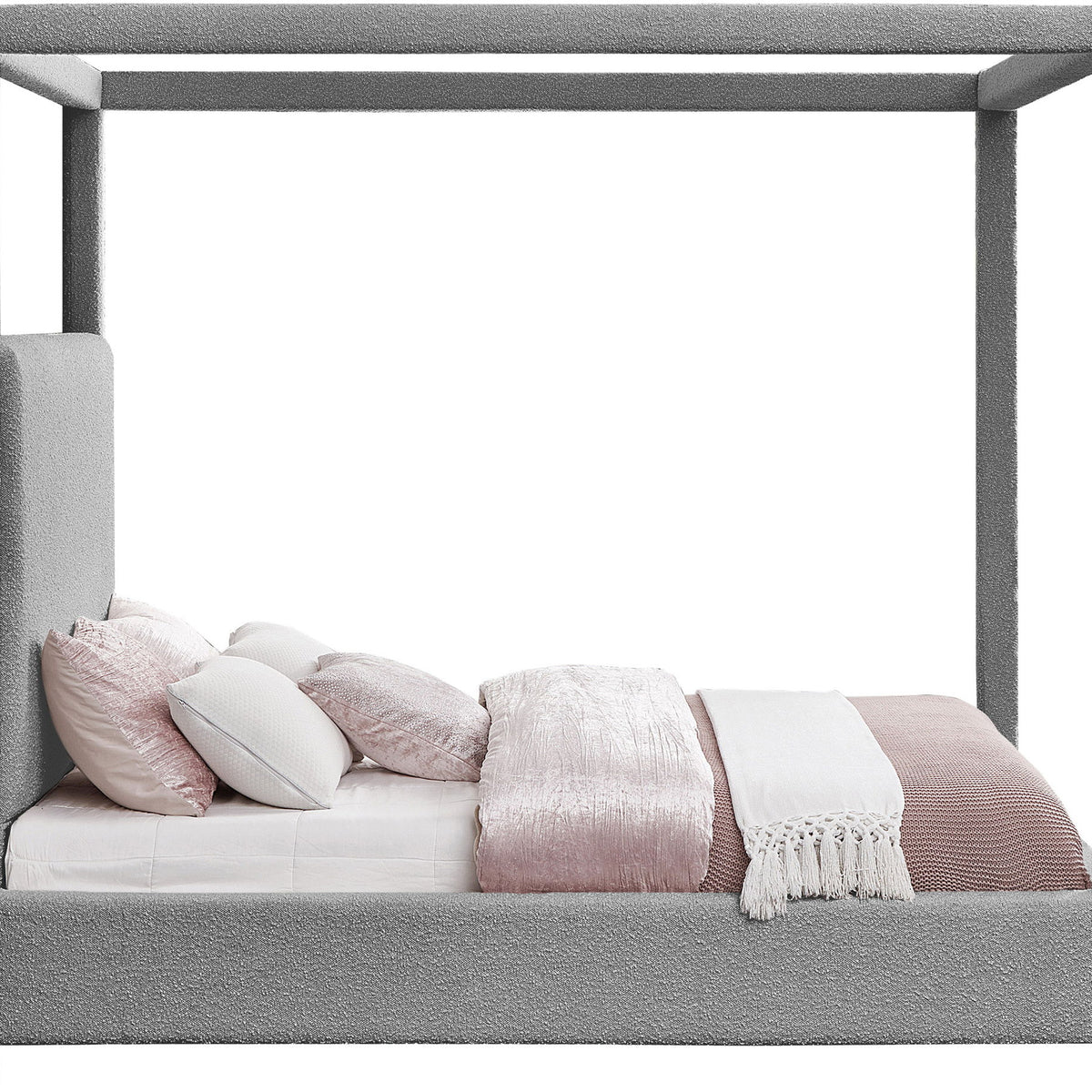 Eden - Boucle Fabric Upholstered Bed