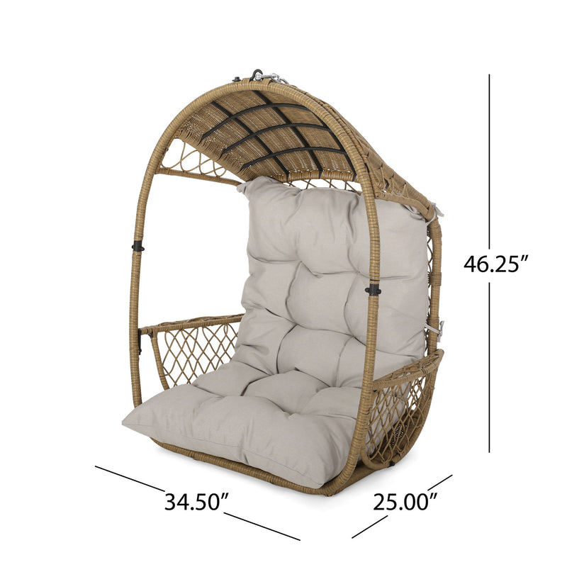 Malia - Wicker Hanging Chair With Cushion