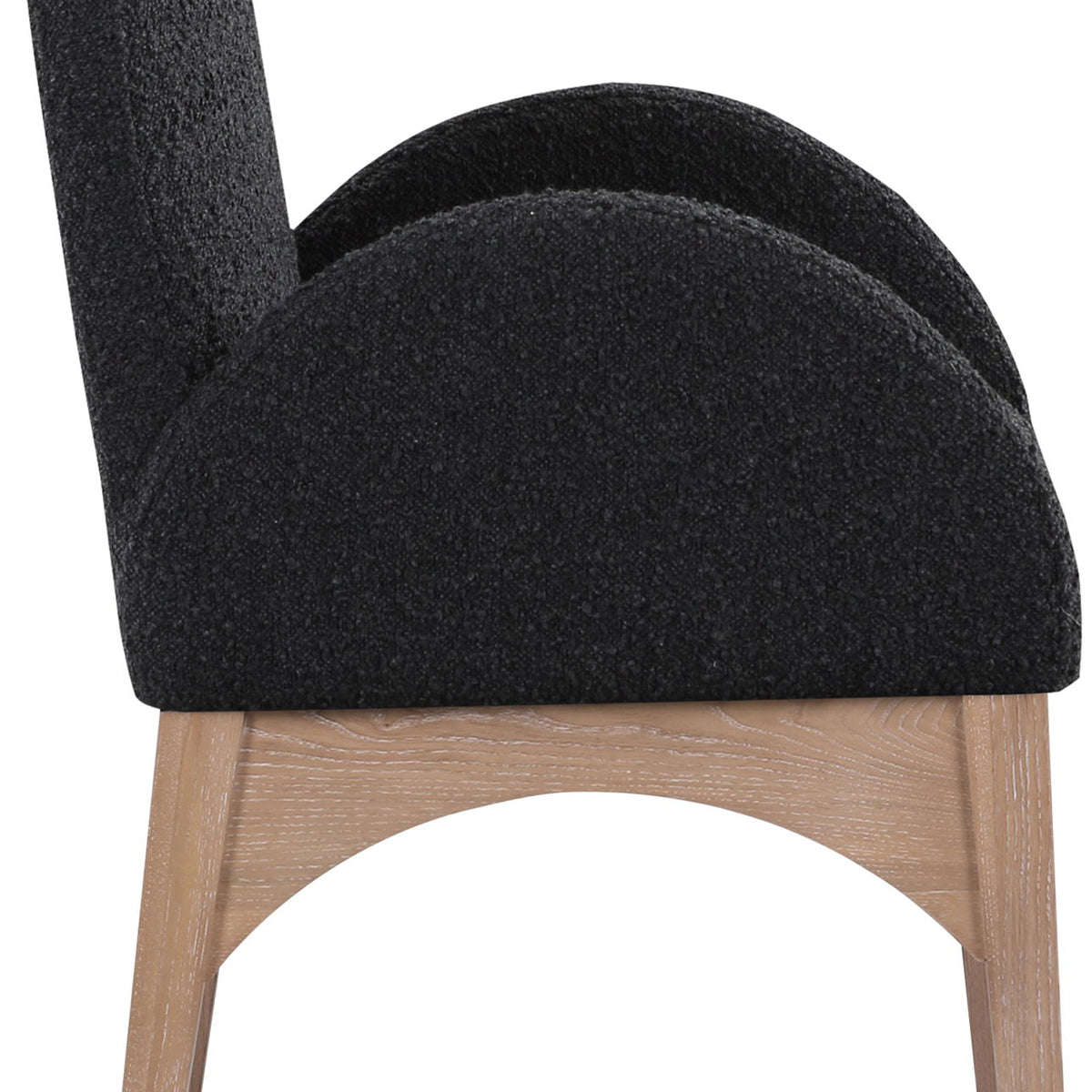 Waldorf - Boucle Dining Arm Chair With Natural Legs