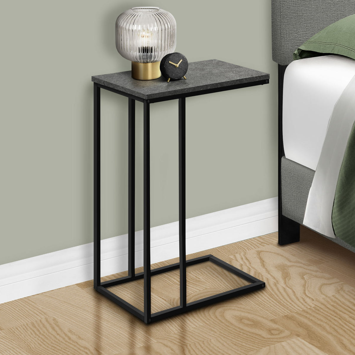 Accent Table, C - Shaped, Space-Saving Functionality
