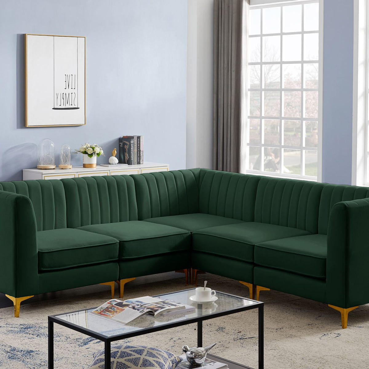 Alina - 5 Piece Modular Corner Sectional