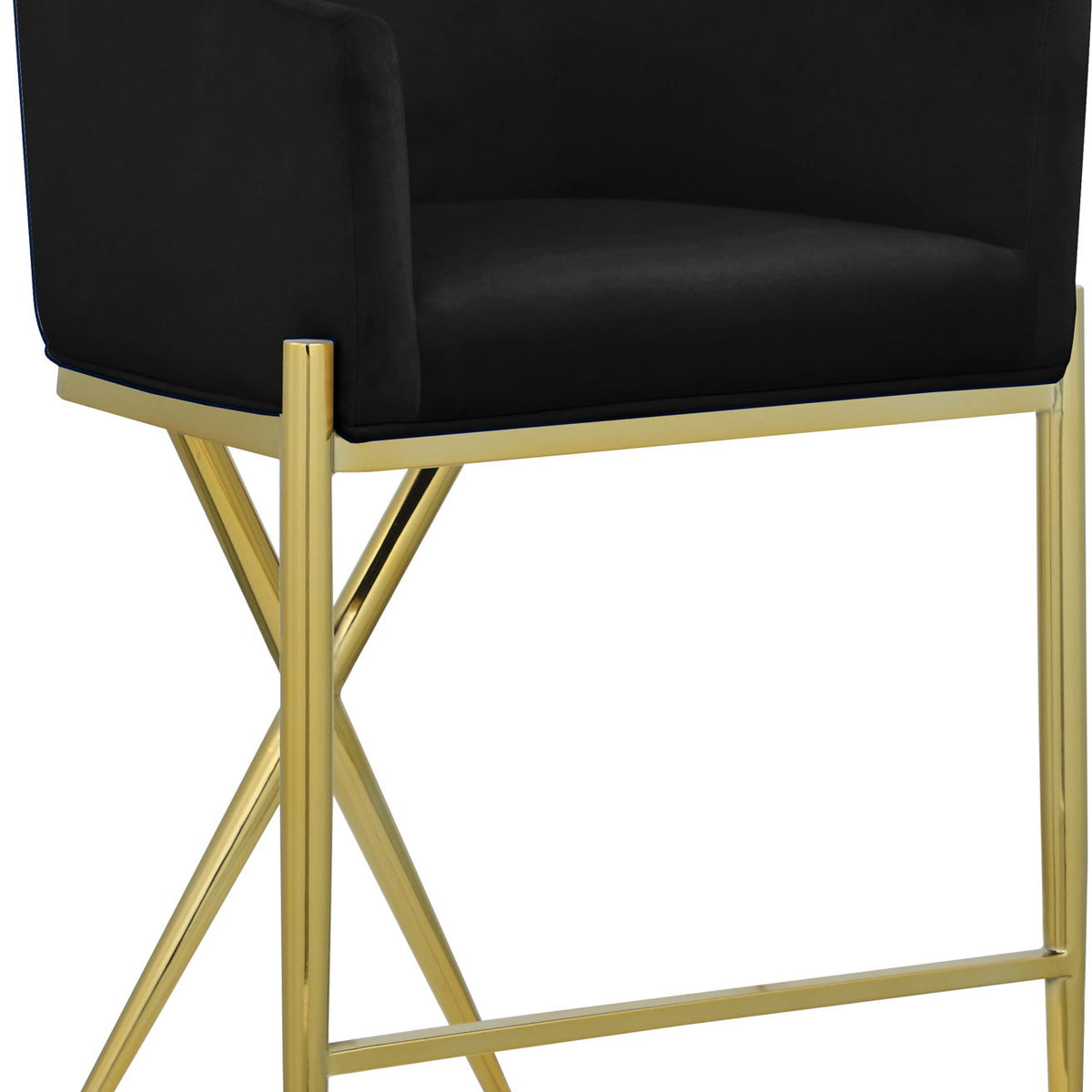 Xavier - Counter Stool with Gold Legs