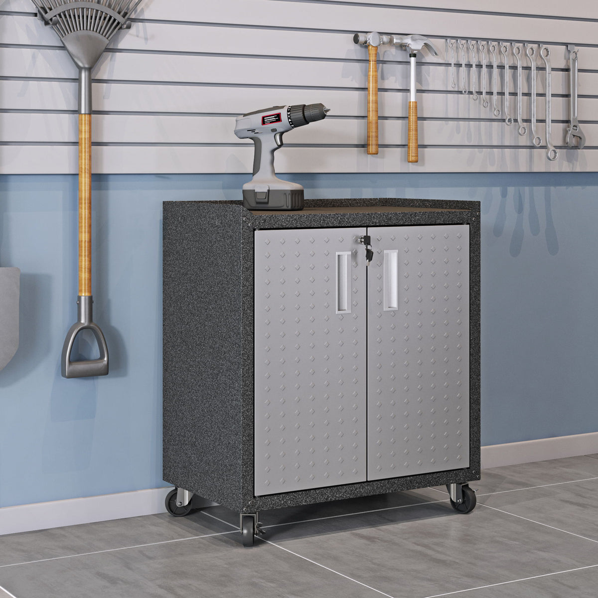 Manhattan Fortress - Rolling Garage Cabinet With 2 Doors