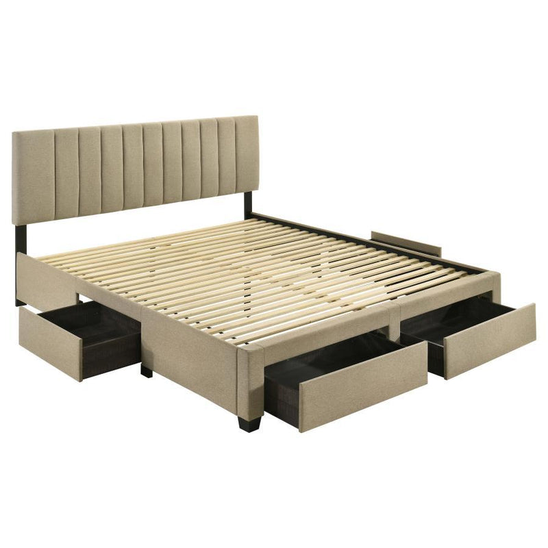 Wheatland - 4-Drawer Upholstered Storage Bed