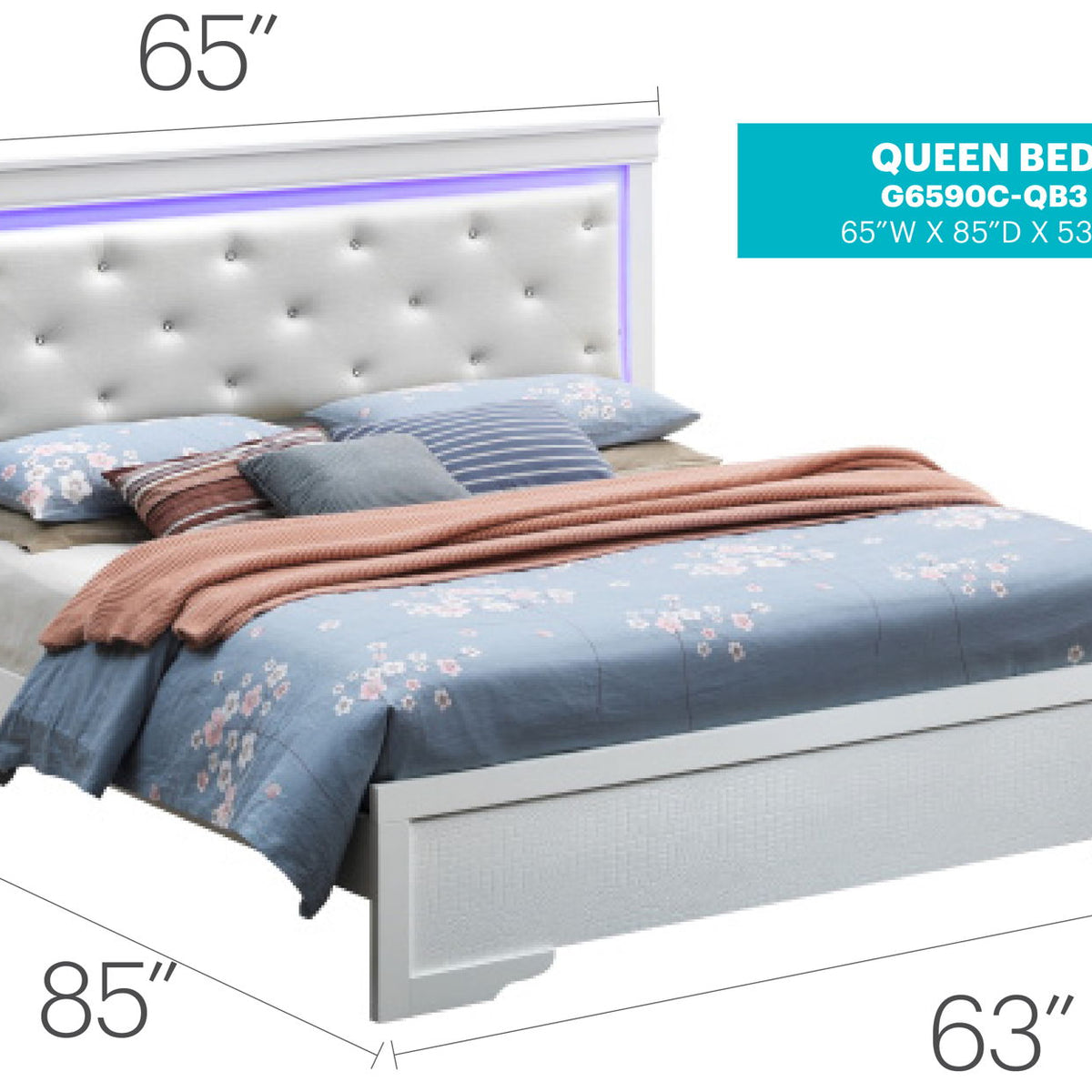 LED Elegant Bed