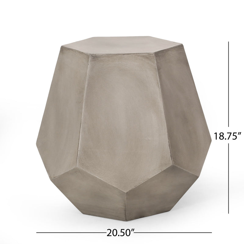 Outdoor Calgary Side Table - Light Gray