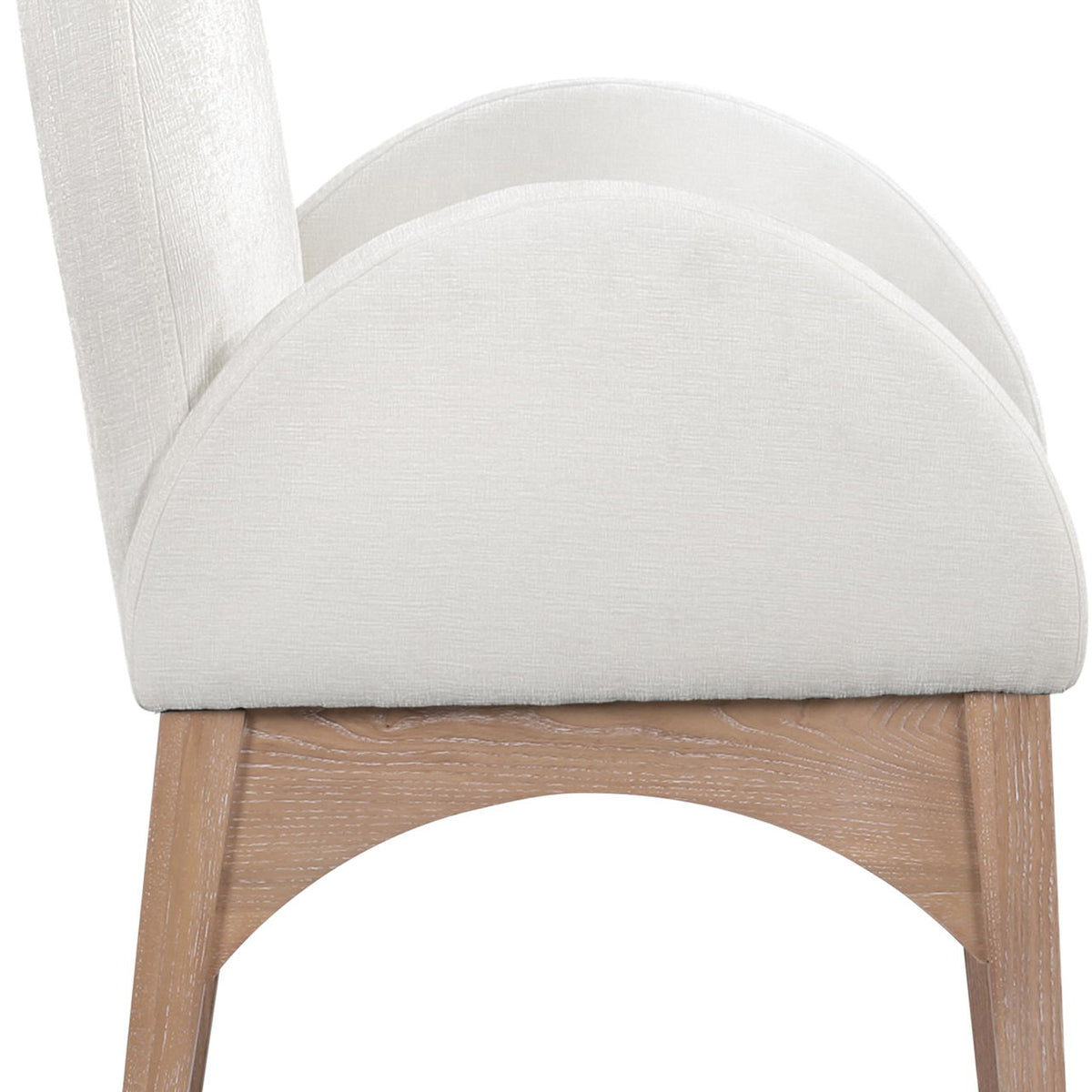 Waldorf - Chenille Dining Arm Chair With Natural Legs