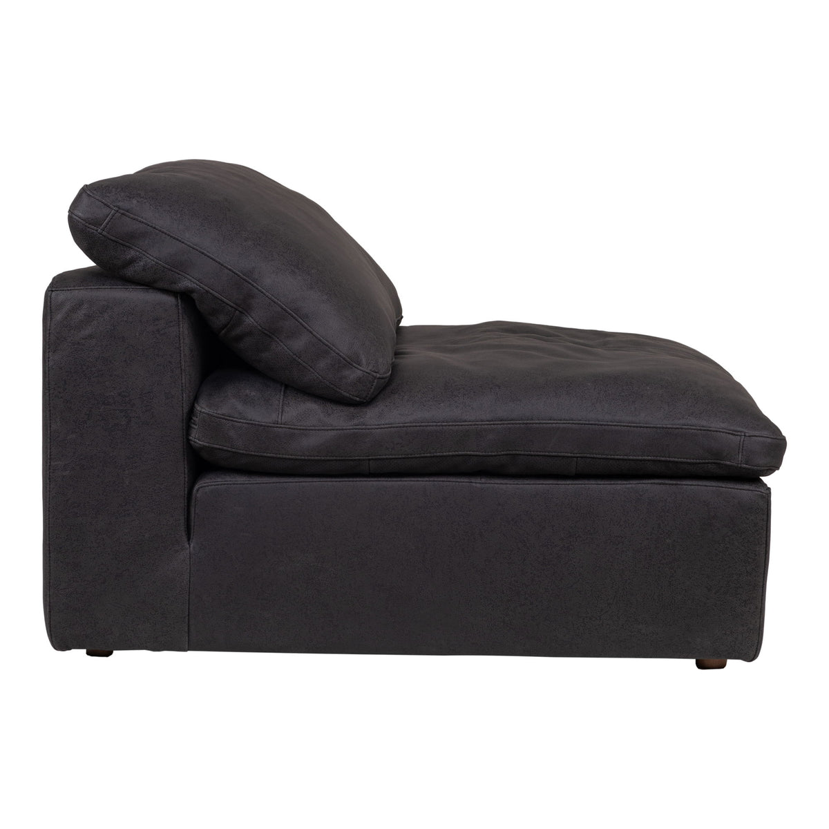 Clay - Nubuck Leather Slipper Chair - Black