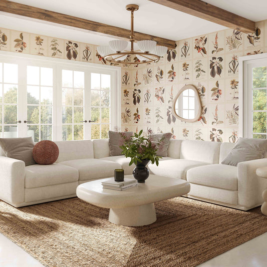 Perry - Modular Wedge Corner Chair - Cream