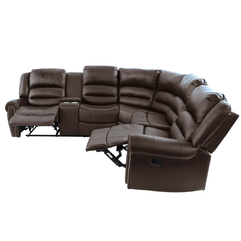 Reclining Sectional Sofa With Console