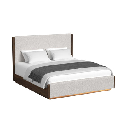 Brisbane - Upholstered Bed With Boucle And LED