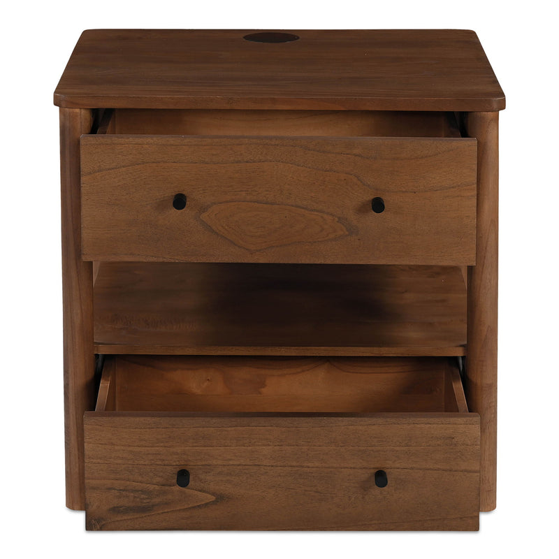 Lottie - Charging Nightstand - Brown