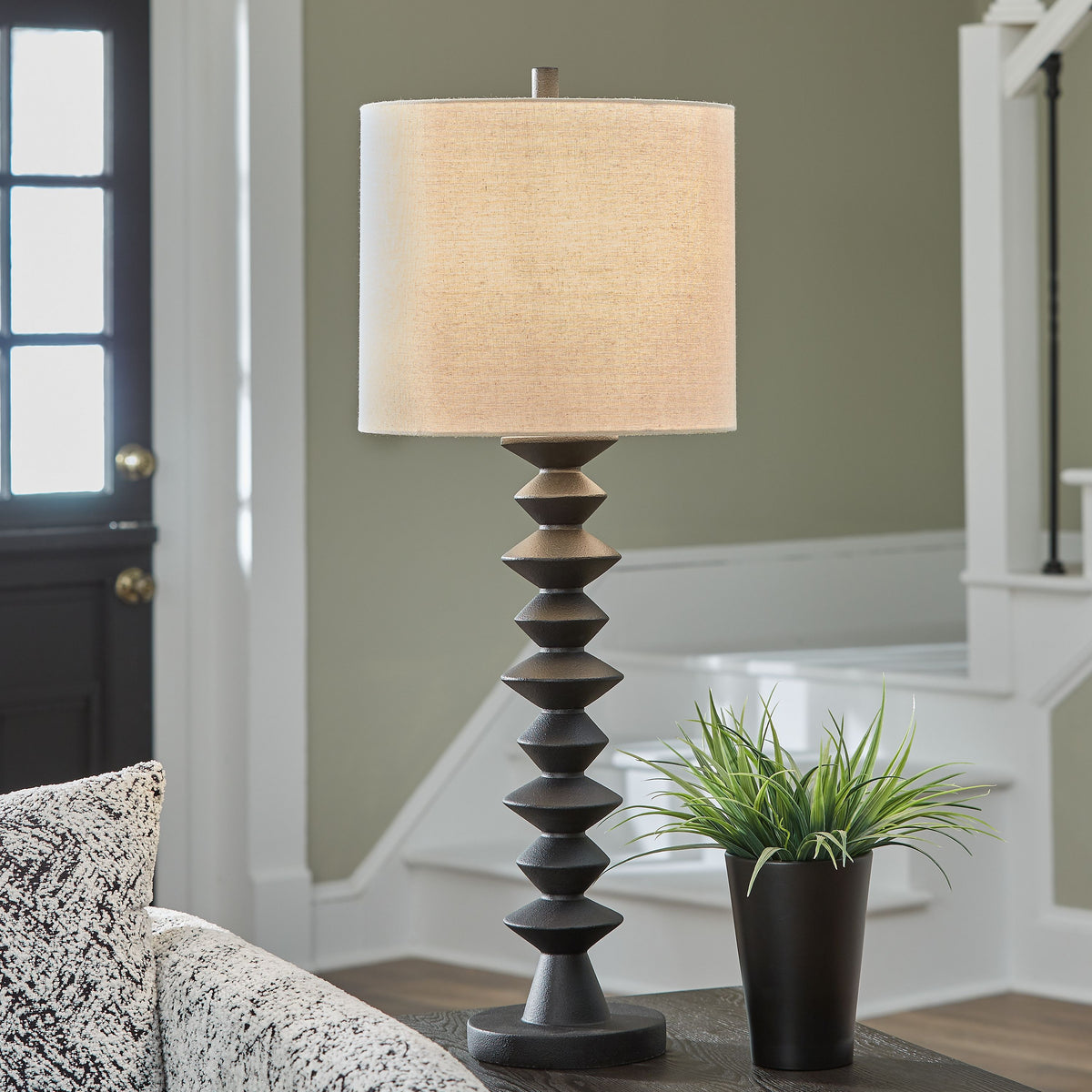 Luanndon - Black - Poly Buffet Lamp