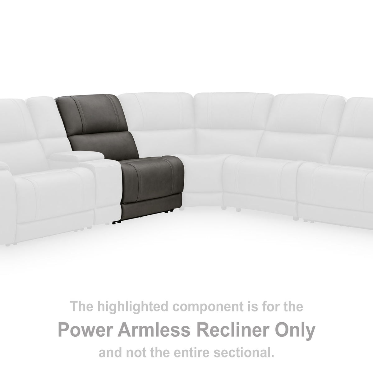 5Z - Pittson - Power Armless Recliner With Adjustable Headrest - Anchor