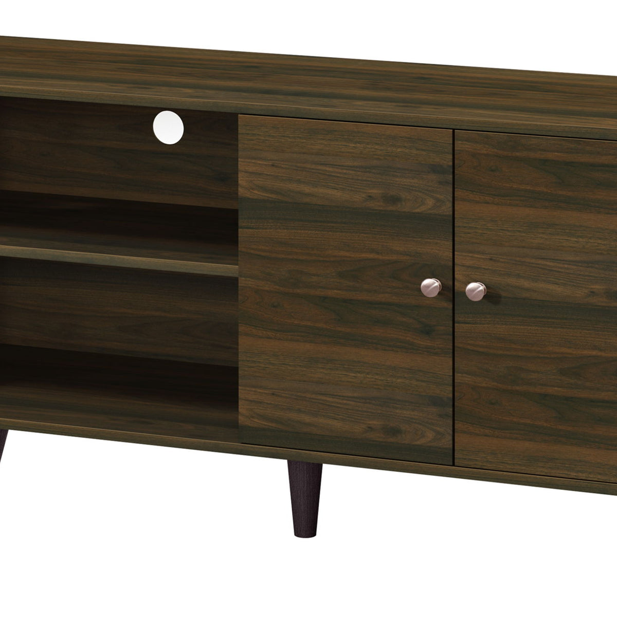 Amidon - TV Stand, With 2 Storage Shelves And 1 Cabinet