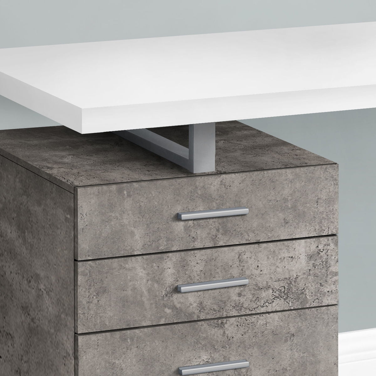 Computer Desk Left Right Set-Up Storage Drawers For Home Office