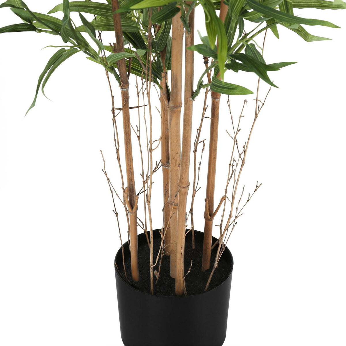 50" Tall, Artificial Plant, Bamboo Tree, Indoor, Faux, Fake, Floor, Greenery, Potted, Decorative - Green / Black
