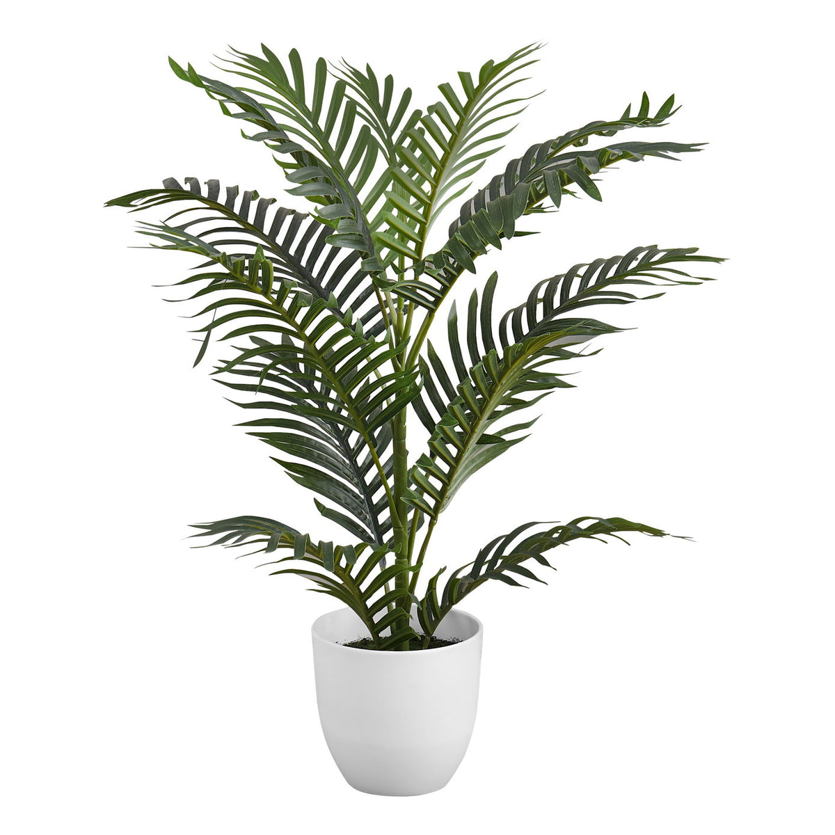 28" Tall, Artificial Plant, Palm Tree, Indoor, Faux, Fake, Floor, Greenery, Potted, Real Touch, Decorative - Green / White