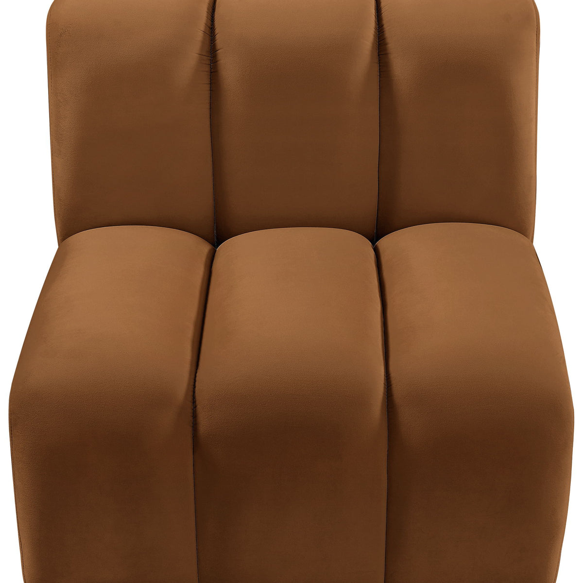 Arc - Velvet Straight Chair - Saddle