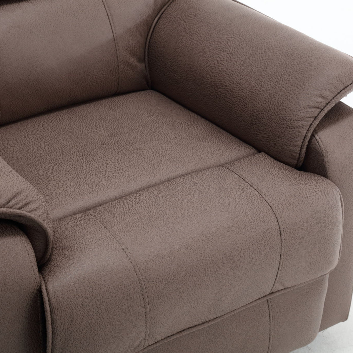 Modern Soft, Manual Recliner Chair - Brown